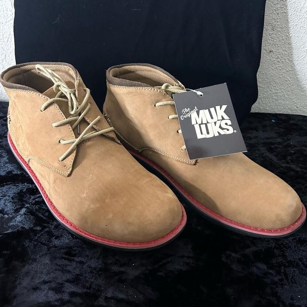 Muk-luks Men's Tan and Red Boots